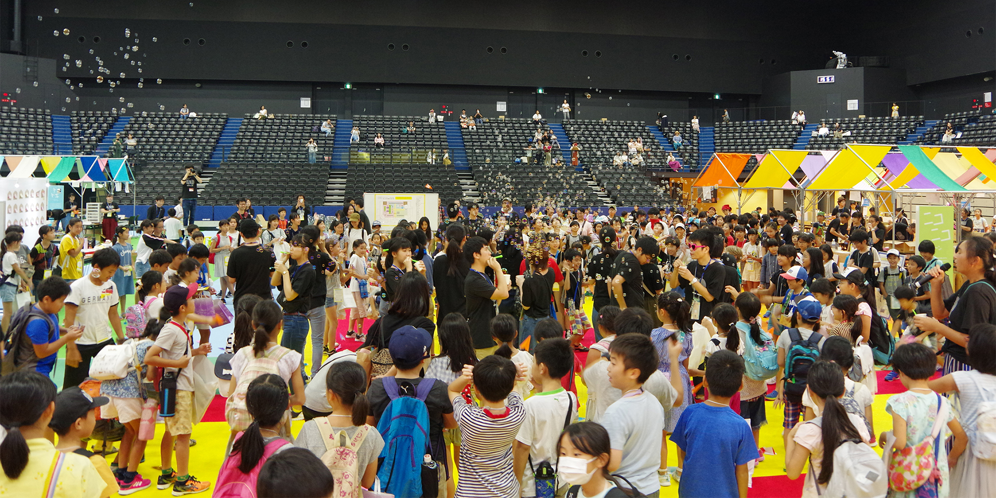 福岡市総合体育館で実施したミニふくおか2019の様子